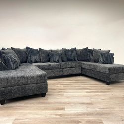 Sale ! Brand U Shape Sectional with Pillows For Sale, Cash & Finance 0 Down!