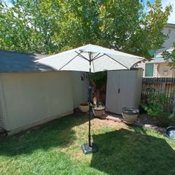 Outdoor Patio Umbrella Sun 90" Tall W Stand 