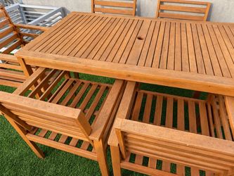 Patio table set teak