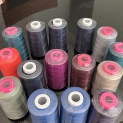 15 Spools of 100% Spun Polyester Thread 