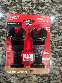 MILWAUKEE 1-3/8 in. Universal Fit Japanese Teeth Hardwood Multi-Tool Oscillating Blade (10 Pack)