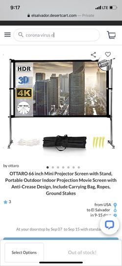 Minni projector screen with stand