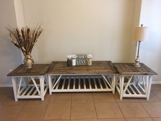 Coffee table with end/side tables