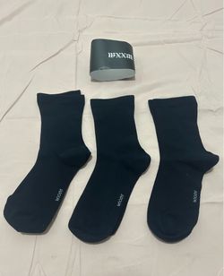 Running Athletic Socks 3-Pack Black for Men & Women, Arch Support for Hiking & Cycling