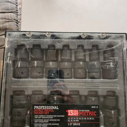 PROFESSIONAL IMPACT SWIVEL SOCKET SET METRIC