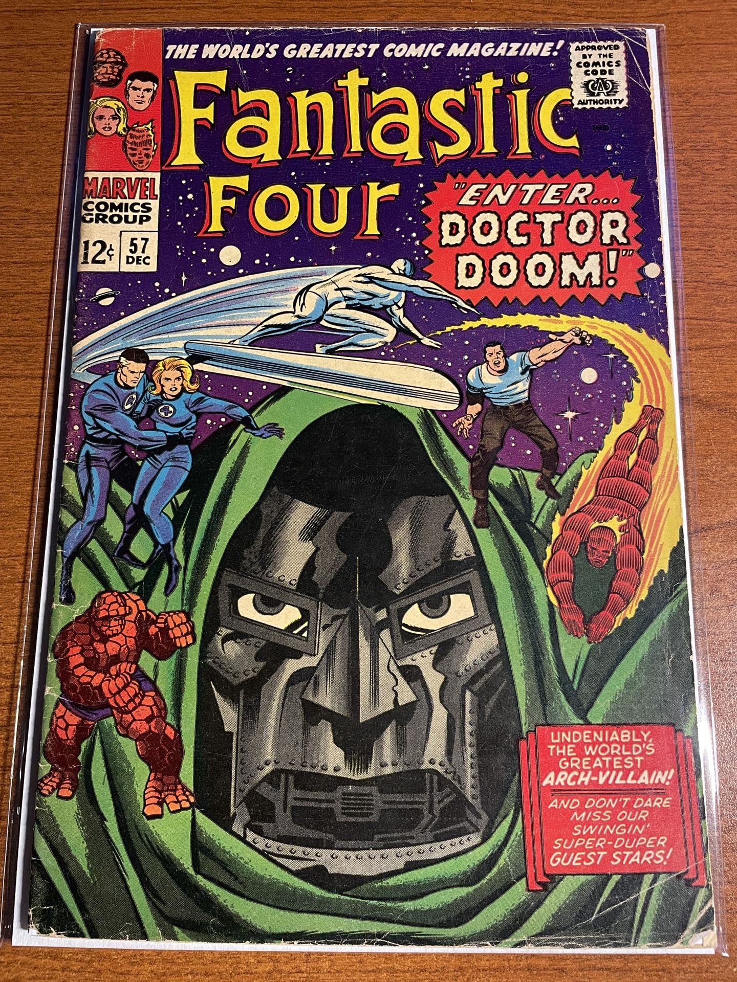 Fantastic Four 57 - Silver Age Comic Book - Dr. Doom Silver Surfer - Stan Lee