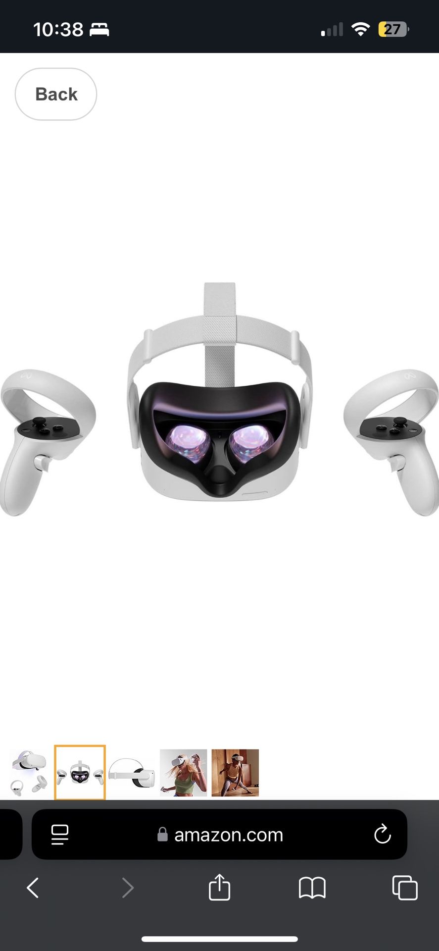 NOT USED BUT OPENED, META QUEST 2 WHITE VR WITH CONTROLLERS,CHARGER STARTING PRICE 300