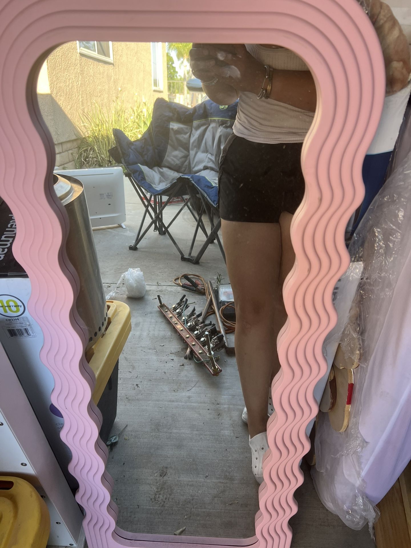 Pink Groovy Mirror