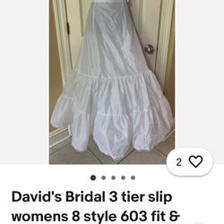 3 Tier Slip by David’s Bridal Size 8