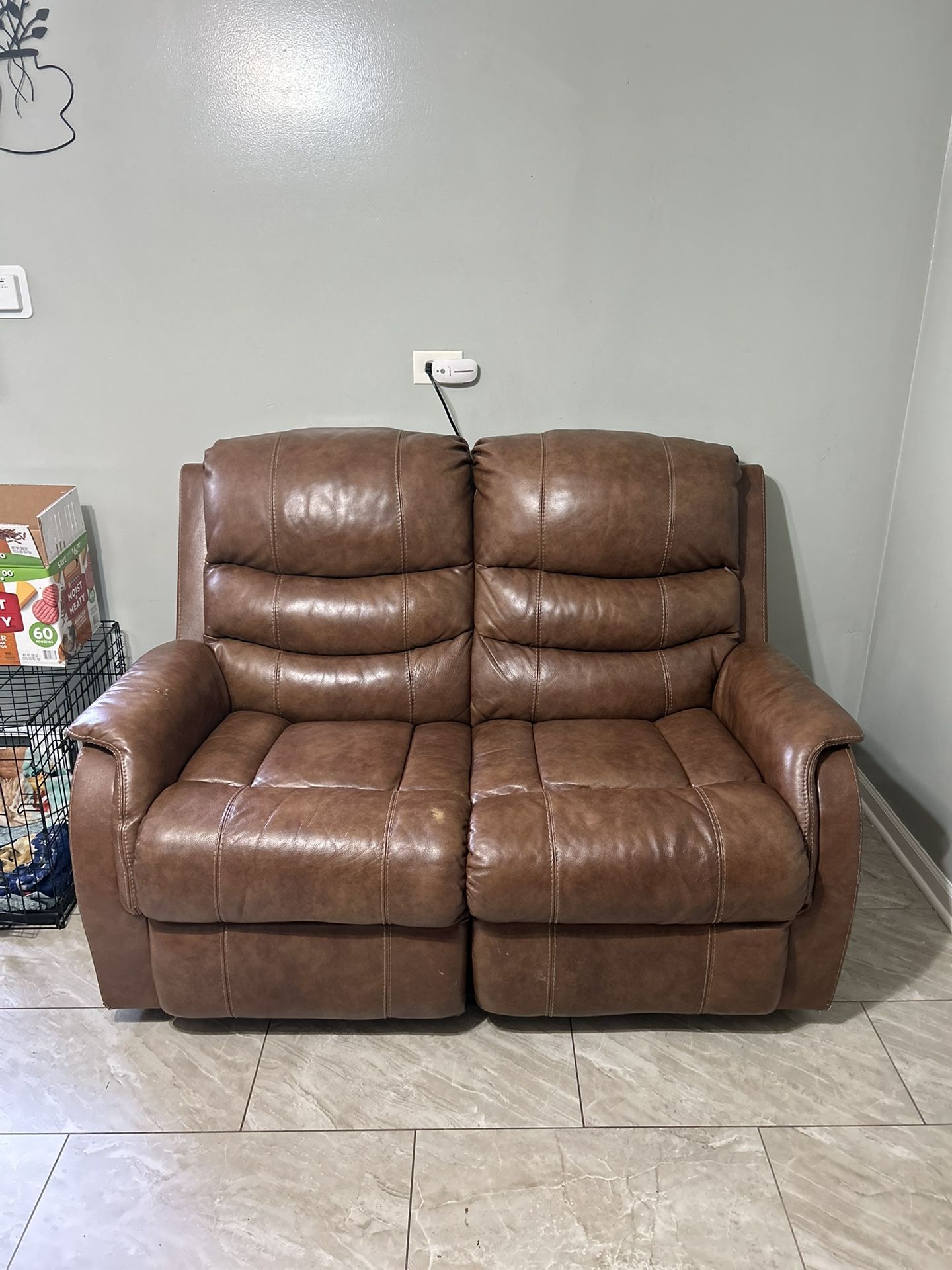 Brown Leather Couch