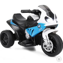 Kids Ride On Motorcycle BMW Licensed 6V Electric 3 Wheels Bicycle Music & Light Blue