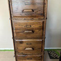 Oak File Cabinet