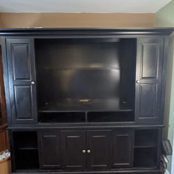 Extra Large Solid Wood TV Entertainment Center 