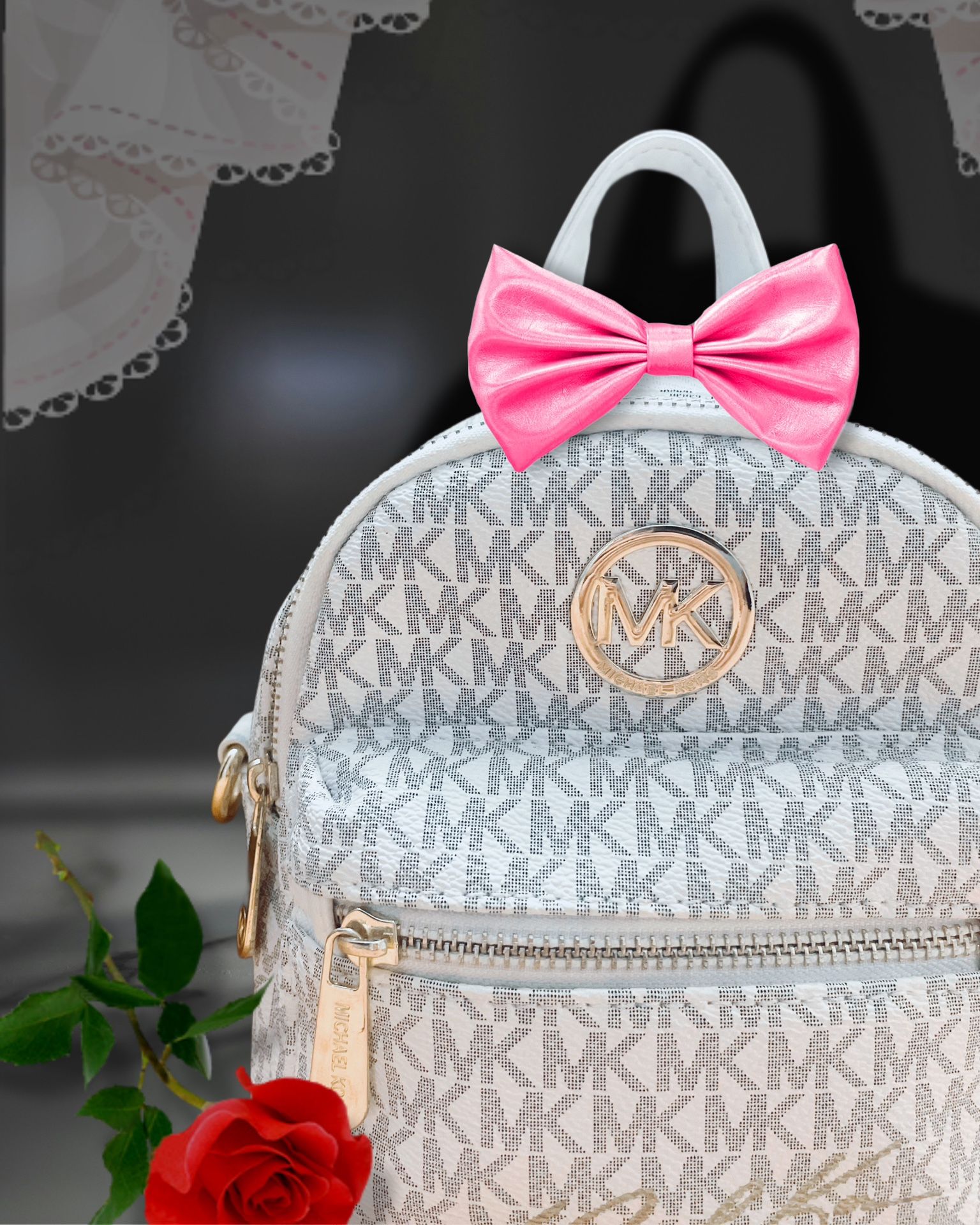 Michael Kors XS Mini Signature Vanilla Backpack