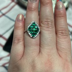 925 Green Beautiful Ring  
