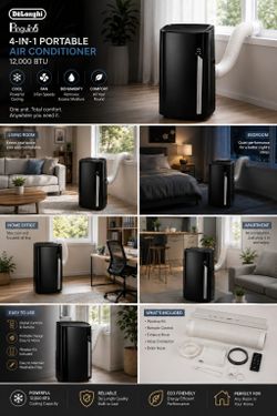 Portable AC Delonghi Pinguino 1200 Btu