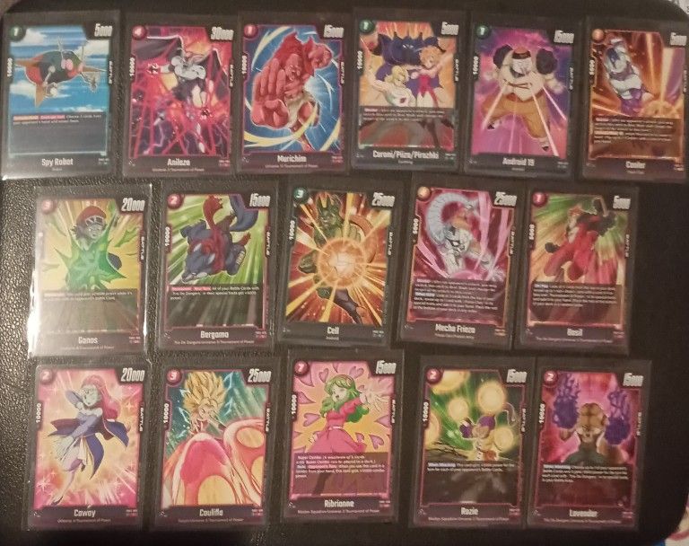 Dragon Ball Fusion World Blazing Aura FB02 Super Villain 16 Card Set