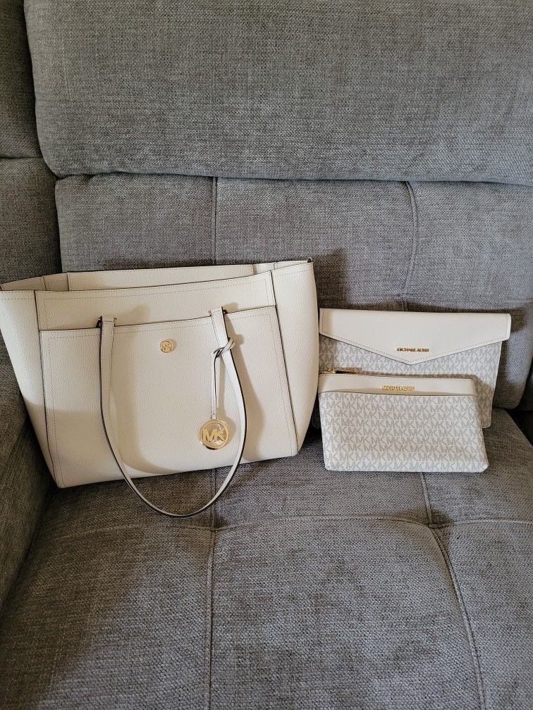 Like New Michael Kors 3 In One Tote Crossbody Handl Bag