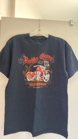 Mens Black Bubba Gump tee Shirt Size M