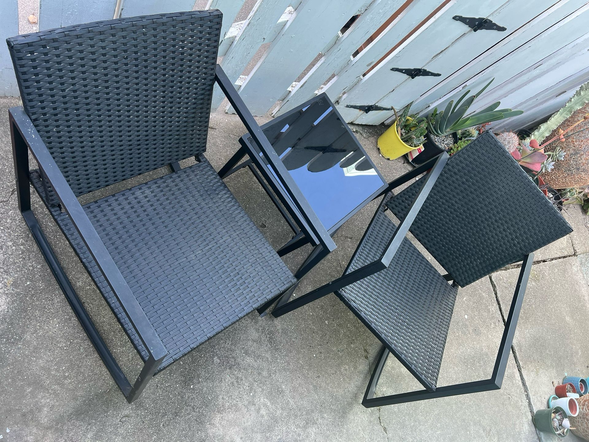 Patio Rocking Chair Set With Table