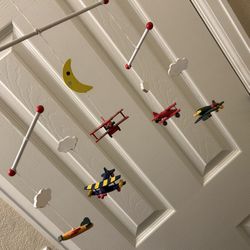 Airplane Mobile - Painted Small Airplane Decoration Use Only 