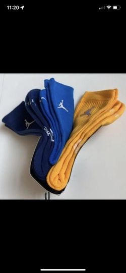 Nike Air Jordan Everyday Max Dri-Fit Crew Socks 3 Pairs Multi Color Men Large