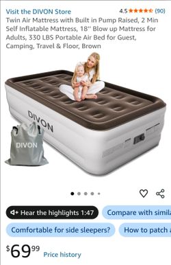 DIVON Twin Size Blow up Bed.