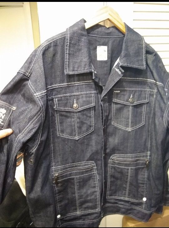 BLACK MEN'S  VINTAGE DENIM JACKET