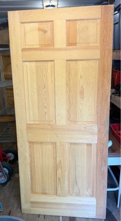 6 Panel Solid Wood Interior Door 80H x 36W x 1 1/4  Never Used!