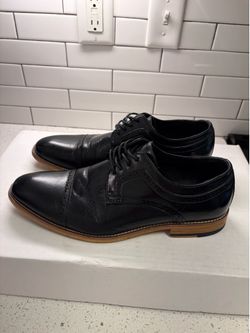 Black Leather Cap Toe Oxford Dress Shoes – Men’s Size 9 | Business & Wedding Shoes
