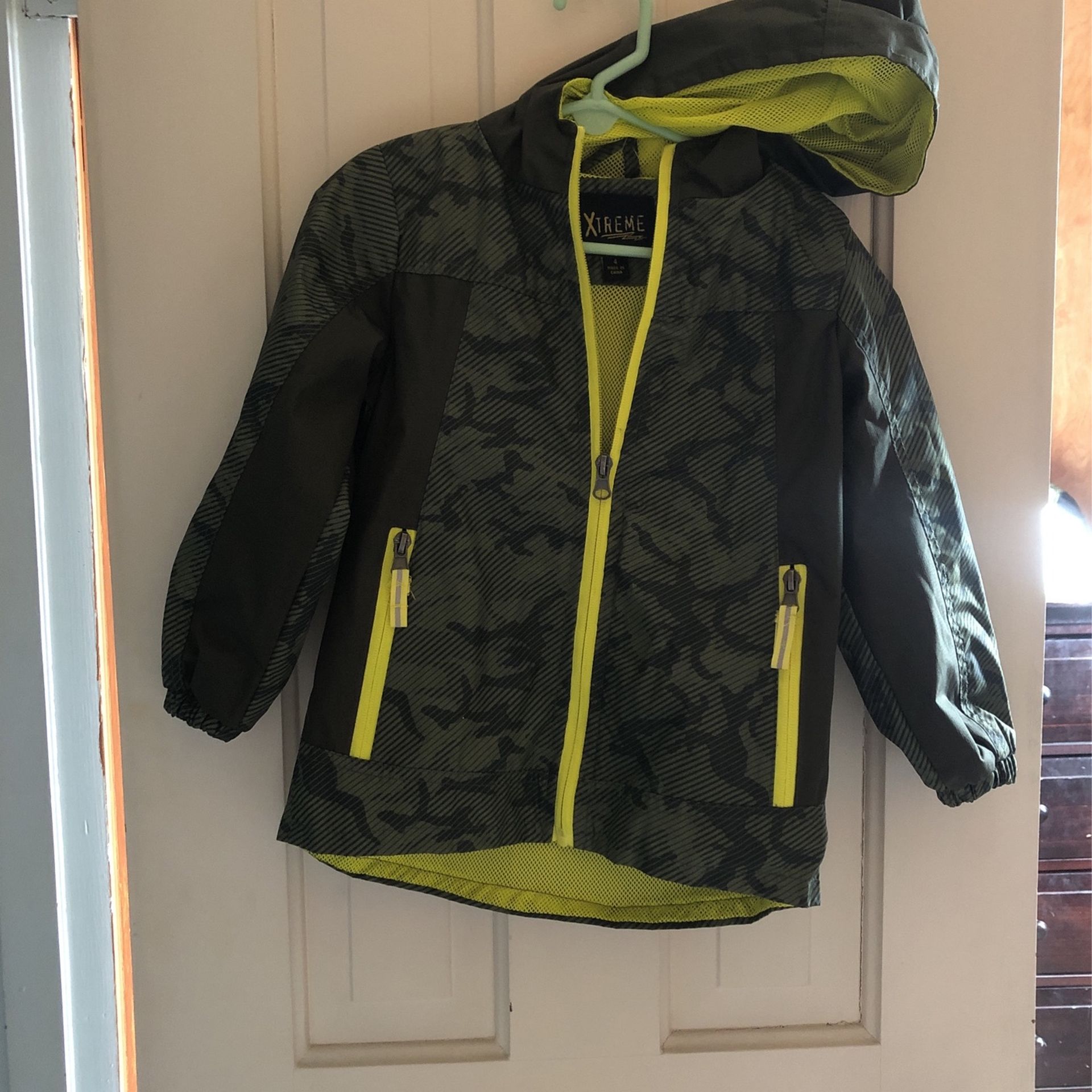 4t Green Camo Rain Coat/wind Breaker