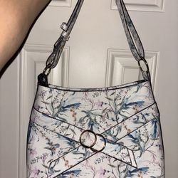 Teal Pink Cream Multi-colored Handbag