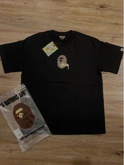 STUSSY X BAPE TEE BLACK