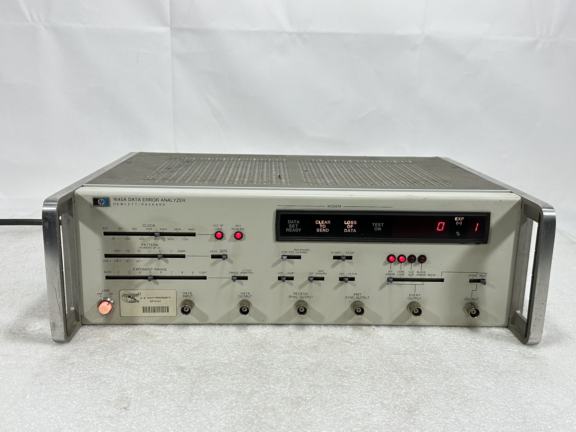 Vintage Hewlett Packard HP 1645A ~ Data Error Analyzer ~ POWER ON/UNTESTED