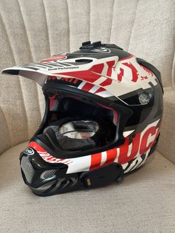 Ducati Arai Mx-V Explorer Enduro Helmet Black Red