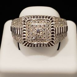 Sterling Silver Moissanite Ring 