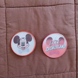 1960's Micky Mouse/I Like Disneyland Button/Pin-2 To Sell 