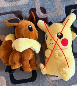 Pokemon Eevee and Pikachu 2014 Plush Backpack