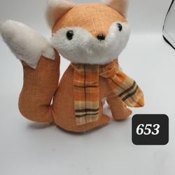 Plush Burlap Fox