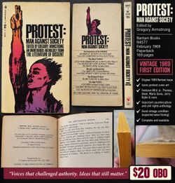 Vintage 1969 “Protest: Man Against Society” Paperback – Gregory Armstrong – $20 OBO