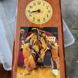 Vintage Lakers Clock - Shaq & Kobe