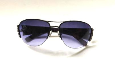 Women's Plastic Sunglasses (black & purple) w/ Sparkling Rhinestones on the frame, New!