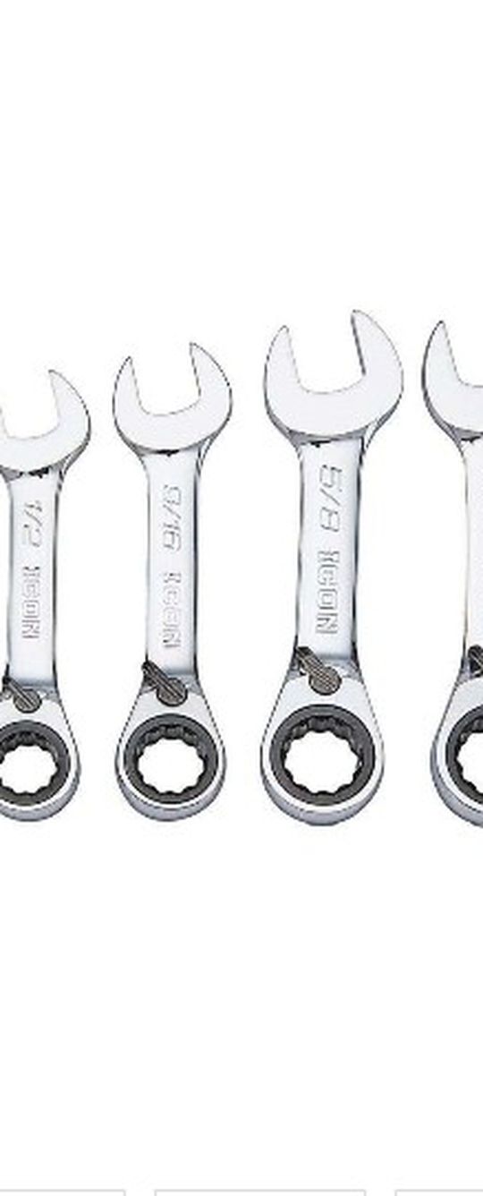 ICON-SAE- Professional Stubby Ratcheting Combination Wrench Set 7pc. NEW