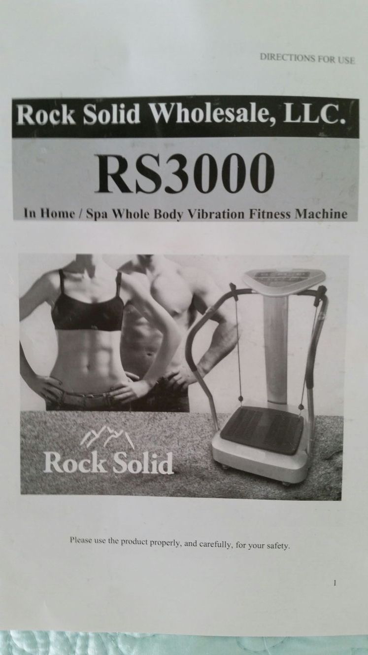 Rock Solid RS3000 in home whole body vibration fitness & health machine