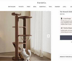 $850 Furr & Co. The Monarch Climb - Elegant Cat Tower (New, Assembled)