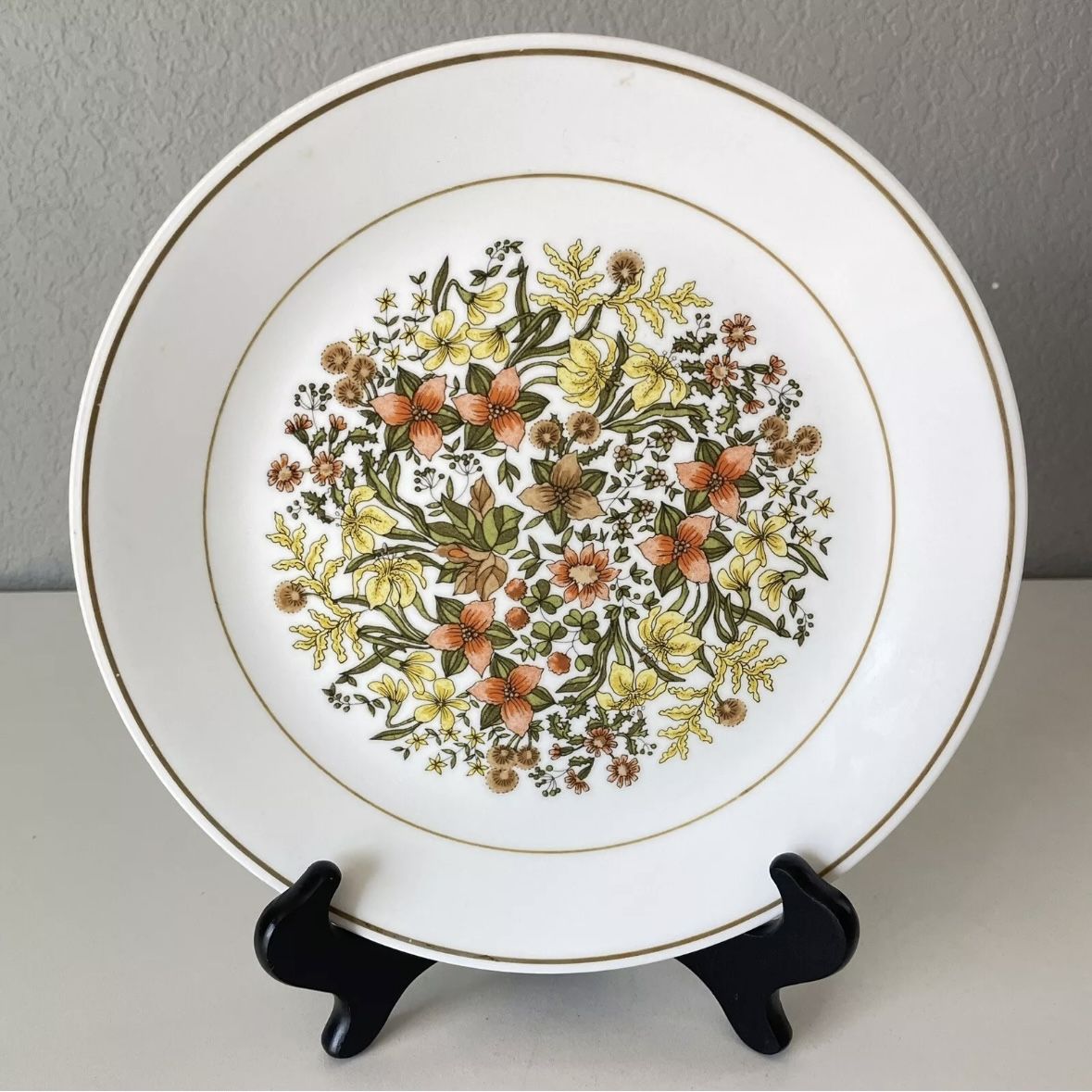 Corelle Corning Indian Summer Dinner Plates Yellow Orange 10 1/4"