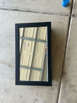 Black bathroom medicine cabinet with mirror – 15-1/4” W x 26” H