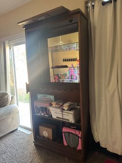 German wood wine hutch