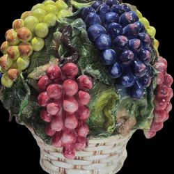 Vintage handmade Italian Ceramic Centerpiece Fruit Basket