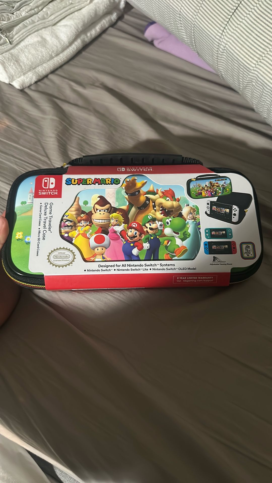 Nintendo Switch Super Mario Game Traveler Deluxe Travel Case.